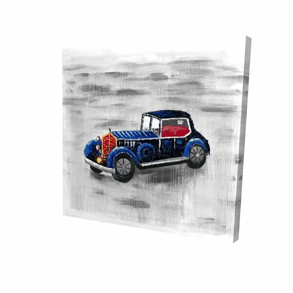 Fondo 16 x 16 in. Vintage Blue Toy Car-Print on Canvas FO3333372